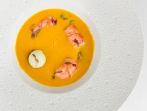 The Ritz-Carlton, Half Moon Bay Lobster Pumpkin Soup.