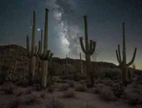 Night sky over the desert near Tucson