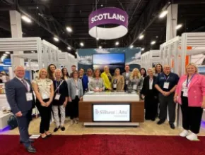 VisitScotland IMEX America booth group shot.