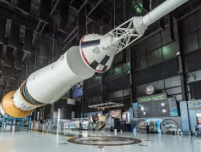 Saturn Five rocket. Davidson Center for Space Exploration, Huntsville, Alabama.