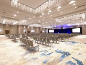 Majestic ballroom with chairs at DoubleTree by Hilton at SeaWorld