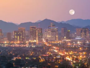 Photo of the skyline of Phoenix, Arizona.