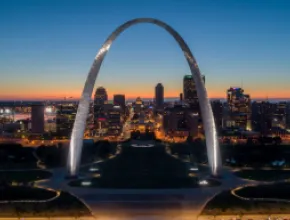 St. Louis and Gateway Arch