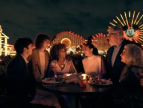 Group of people at Disneyland Resort at nighttime