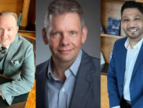 Headshots of Director of Sales Chris Jacoby (left), General Manager Manfred Steuerwald (center) and Director of Operations Mohammed Khan (right)