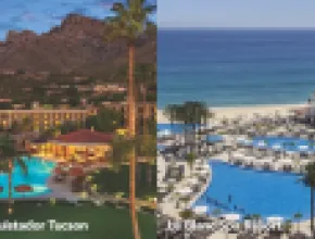 A montage of the four hotels of Meetings Today LIVE! 2025