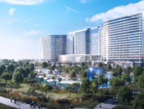 Rendering of exterior of Gaylord Pacific Resort & Convention Center.