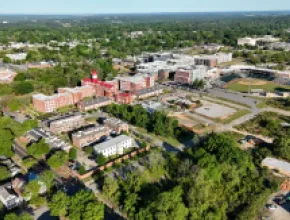 Aerial photo of BullStreet District, Columbia, South Carolina.