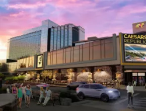Rendering of exterior of Caesars Republic Lake Tahoe Hotel & Casino.