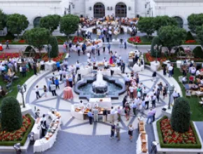 The Grand America Hotel courtyard