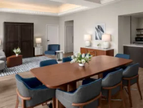 Manchester Grand Hyatt deluxe grand suite dining area.