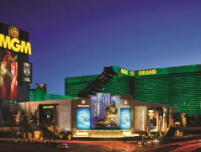 MGM Grand exterior at night