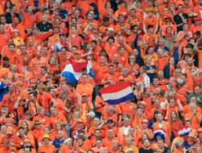 soccer fans in crowd