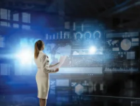 AI screen in front of planner