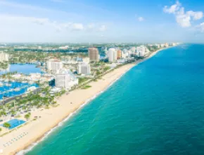 Aerial photo of Fort Lauderdale beach.