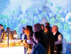 Maritz’s Elevate 2024 client event buffet line.