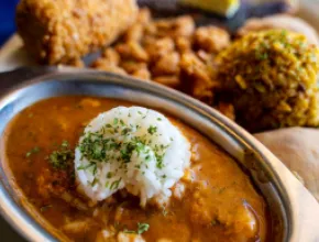 Red beans and rice at Shreveport, Louisiana's Blind Tiger.