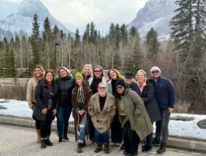 Calgary on Ice fam attendees in Banff