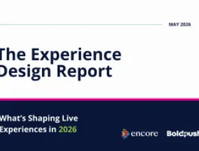 Cover of the “The Experience Design Report: What’s Shaping Live Experiences in 2026” survey..