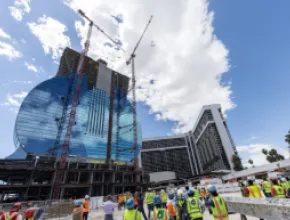 Hard Rock Las Vegas Hotel & Casino under construction.