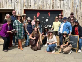Group photo at Bonorong Wildlife Sanctuary in Tasmania