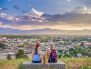Overlooking downtown Missoula