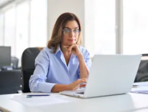 woman at computer