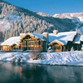 Snow-covered Sun Valley Resort in Idaho