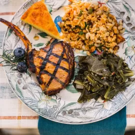 Salthouse Catering, salmon with rice.