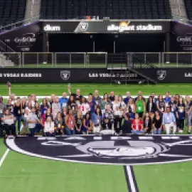 Group shot at Allegiant Stadium