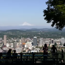 Portland Skyline and Mt. Hood