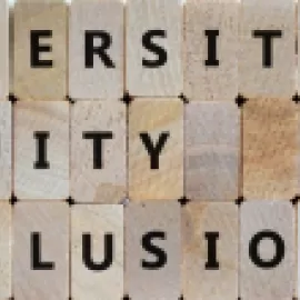 Diversity, equity and inclusion building blocks graphic.
