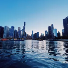 Chicago Skyline From the Chicago River