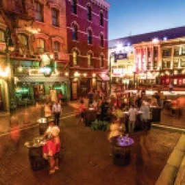 Event setup at Universal Orlando's New York backlot