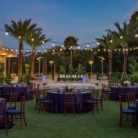 Windsong Fountain and Lawn event setup at Hyatt Regency Grand Cypress