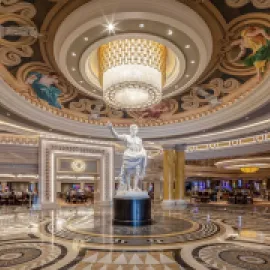 Caesars Palace lobby renovation.