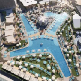 Rendering of Fontainebleau Las Vegas Pool District.