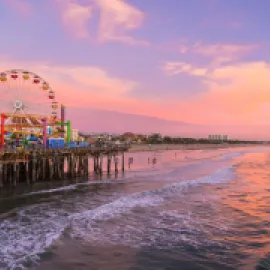 Santa Monica Pier at sunset