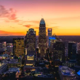 Charlotte Skyline. Credit: Charlotte Regional Visitors Authority