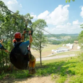 Photo of zipline at Summit Bechtel Reserve.