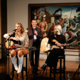 Photo of singer-songwriters on stage at Meetings Today LIVE! South in Nashville.