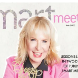 Image of Marin Bright on cover of Smart Meetings.