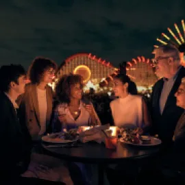 Group of people at Disneyland Resort at nighttime