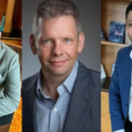 Headshots of Director of Sales Chris Jacoby (left), General Manager Manfred Steuerwald (center) and Director of Operations Mohammed Khan (right)
