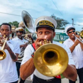 Baton Rouge Second Line Celebration. Credit: Sarah Barton