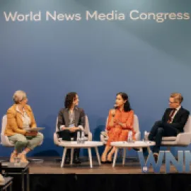 Panelists at World News Media Congress in Copenhagen