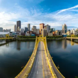 Andy Warhol Bridge. Credit: Dustin McGrew for VisitPITTSBURGH
