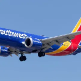 Southwest Airlines airplane taking off
