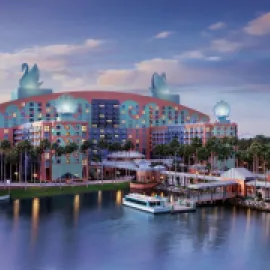 Walt Disney World Swan at dusk