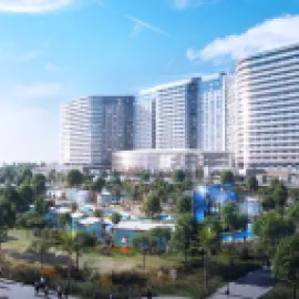 Rendering of exterior of Gaylord Pacific Resort & Convention Center.